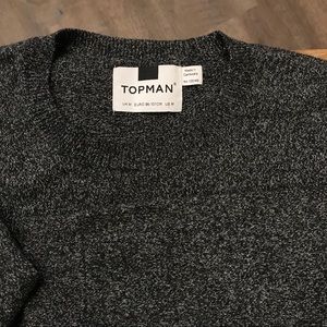 TOPMAN Grey/Black Sweater Crewneck